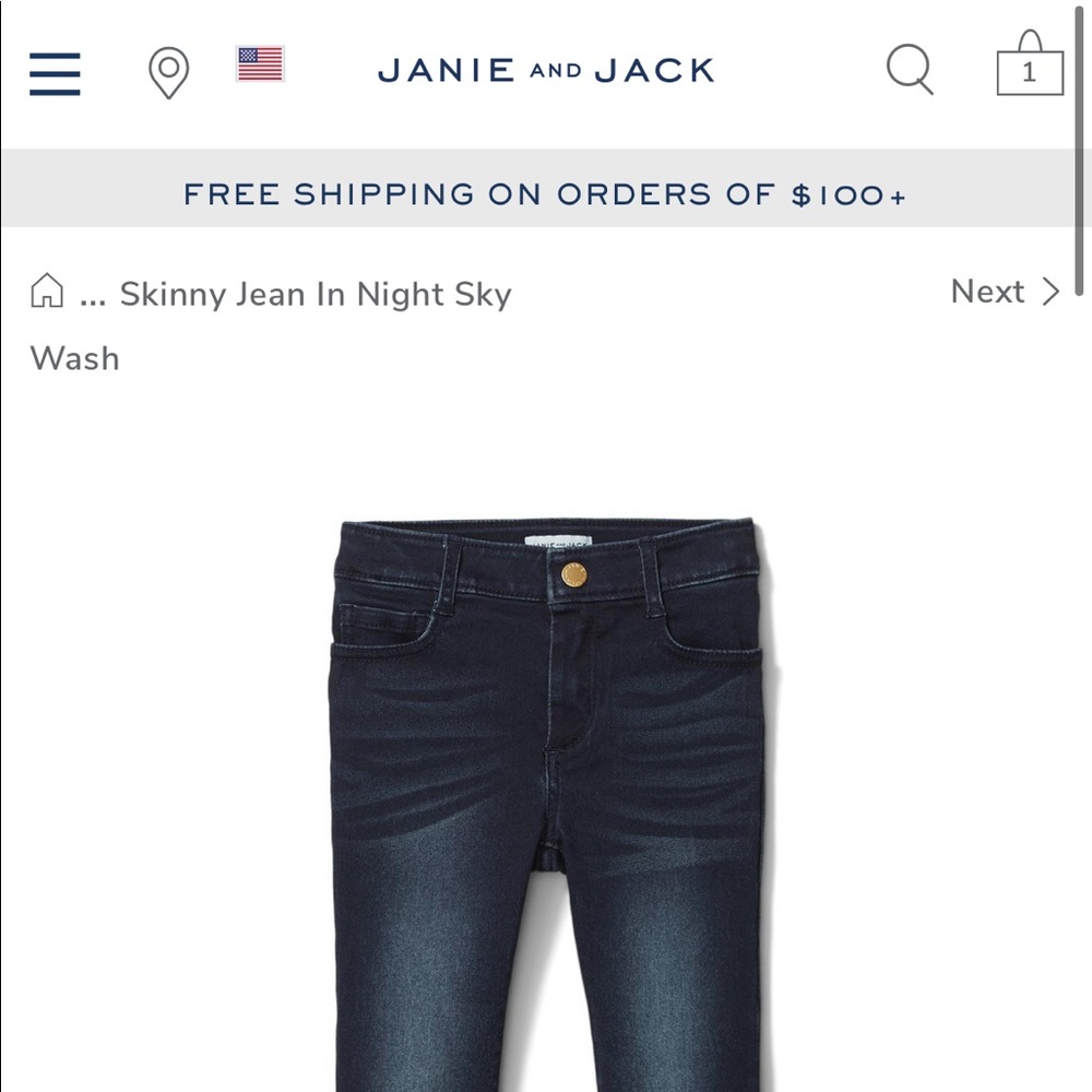 Janie and Jack Jack Denim slim unisex